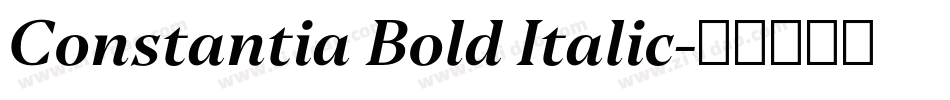 Constantia Bold Italic字体转换